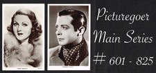 PICTUREGOER - Main Series ☆ FILM STAR ☆ 1930s Postcard Selection #601 to #825