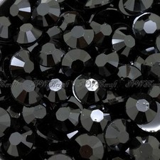 Black 1000pcs Resin Rhinestones Beads Flat Back Diamante Nail Art Craft Gems