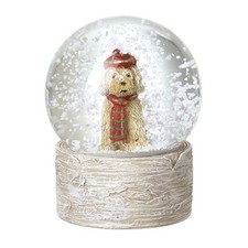 Dog in Tartan Hat and Scarf Christmas Snow Globe by Heaven Sends Novelty Gift