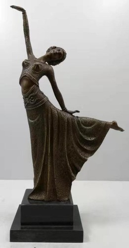 Art deco bronze lady dancer - deco,