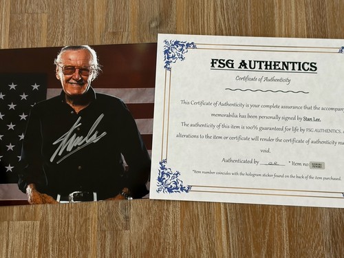 Stan lee autographed 8x10 - lee,