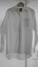 The Saville Row Company Mens White Long Sleeve Classic Fit Shirt 16" Collar