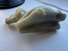 Vintage Serpentine Stone Buffalo / Ox Carving – Chinese Style Sculpture