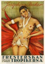 Josephine Baker Famous French Entertainer - 1925 A2 Laminate Wall Art Poster