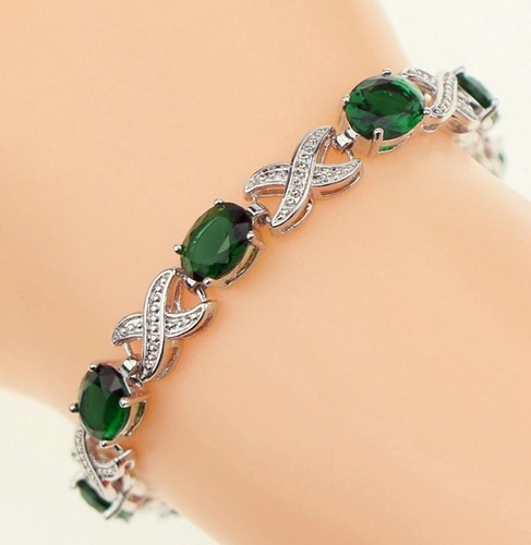 Lab created green emerald - green,