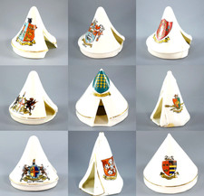 ANTIQUE CRESTED WARE CHINA WW1 TENT – VARIOUS AVAILABLE