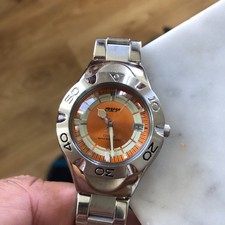 Citizen Oxy Dive Style Mens Watch good Condition Orange Dial L. Bracelet 