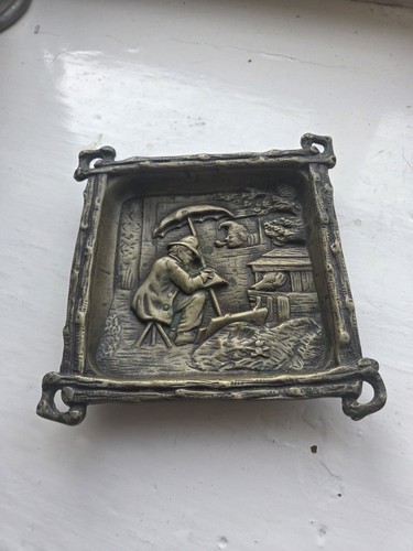 Art nouveau brass relief - art,
