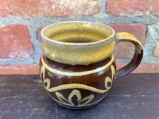 Antique Slipware Cup, signed