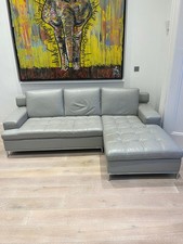 Modern Grey Leather Corner