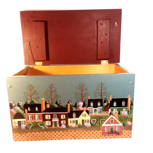 Wooden storage chest hand - wooden,