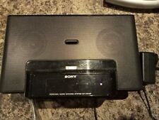 Alarm Clock Radio Sony ICF-DS15iP iPod iPhone Docking Station Black