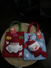 Felt Gift Bag X2 Santa Bag And