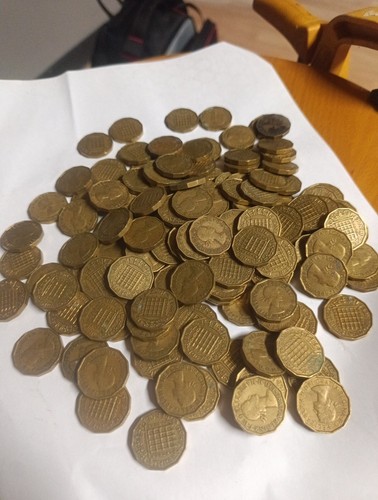 British brass three pence - brass,