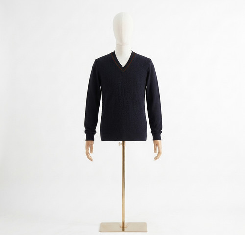 Men gucci navy wool web - men's,