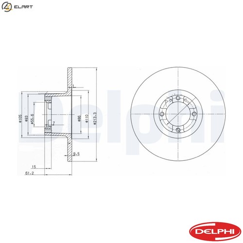 Brake disc bg2081 for - brake,