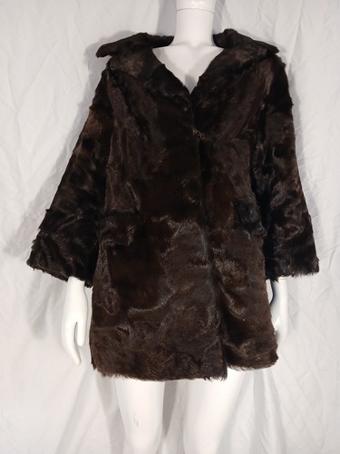 Vintage brown mink - fur, hook