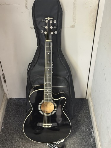 Gear4music black cutaway - black,
