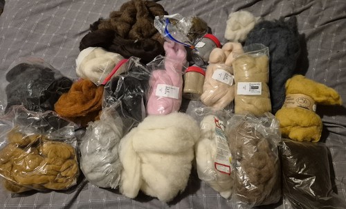 Large lot needle felting - large,