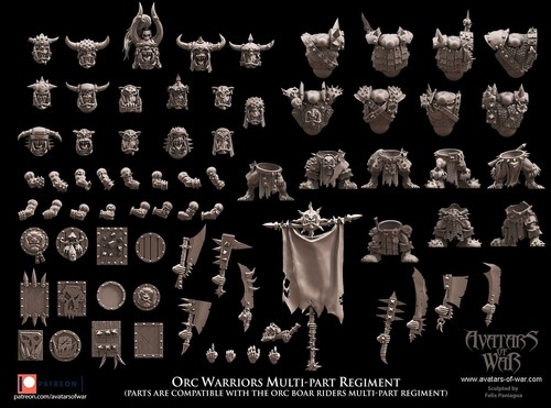 Orc warriors multi - warriors, kit