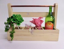 Reclaimed Wood Planter Wine