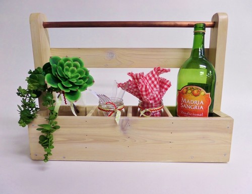 Reclaimed wood planter - planter, wine