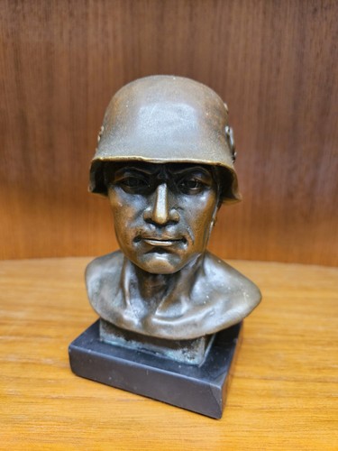 Vintage bronze german soldier - vintage,