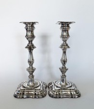 Pair of Antique Solid Silver Candlesticks 1905 Jay Richard Attenborough 1267gms