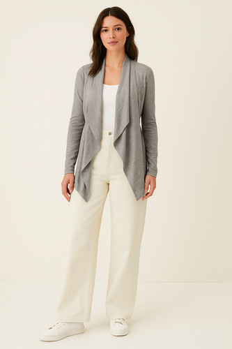 Kew merino wool grey melange - merino,