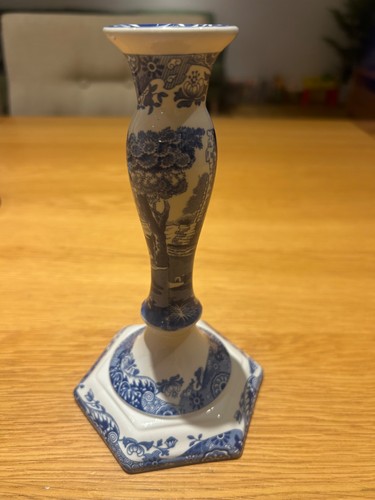 Spode blue italian candlestick