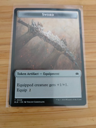 Mtg sword token 0028 - sword,