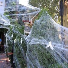 Stretchy Spider Web White & Colours Halloween Decoration Stretchy Cobweb