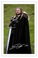SEAN BEAN SIGNED PHOTO PRINT AUTOGRAPH GAME OF THRONES NED STARK