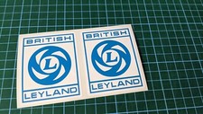 2 x British Leyland Square Classic British Car Sticker Decal