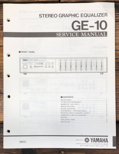 Yamaha graphic equalizer - yamaha,