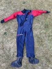 Gul Gamma Drysuit GM0356 Navy/Red, Junior Medium Sailing Kayaking Front Zipped