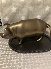 Large Metal Pig Ornament