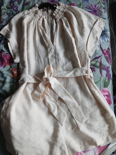 Zara pink satin playsuit - zara,