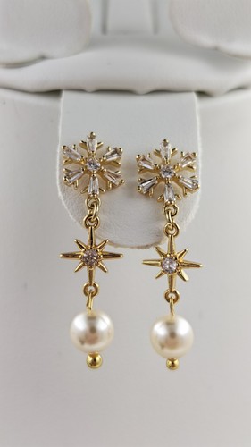 Christmas snowflake earrings - christmas,