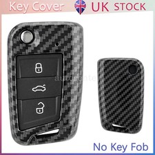 Key Cover for VW Golf Mk7 Skoda Octavia Seat Leon Ibiza Remote Fob Case 3 Button