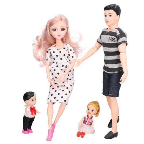 Family doll set lovely vivid - family,