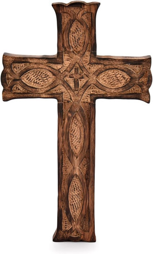 Handmade wooden wall cross - handmade,