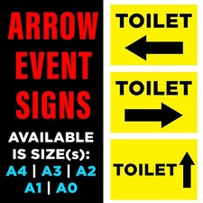 ARROW EVENT TOILET SIGNS  A4