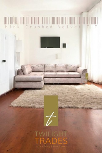 Velvet corner sofa brand new - corner,