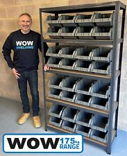 Plastic bin kits Boltless metal Racking Shelving Storage Garage Workshop Shelf