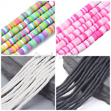 Polymer Clay Beads SMALL Flat Round Heishi 4mm Diameter For Bracelets 400 beads