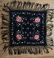 Vintage 20s/30s Black Silk /