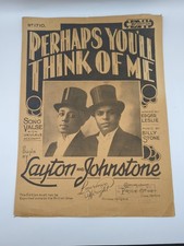 Perhaps You'll Think of Me Layton And Johnstone Vintage Sheet Music 1920's Rare