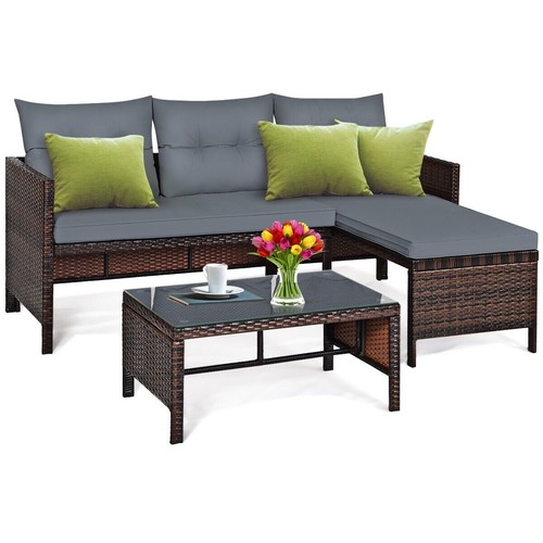 Piece outdoor wicker sofa - wicker,