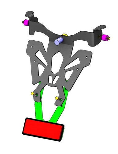 License plate holder parts - holder, v